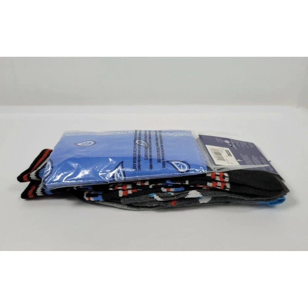 Men's 3 Pair American Proud Theme Socks  With Blue Bandanna size  10-13  by HYP